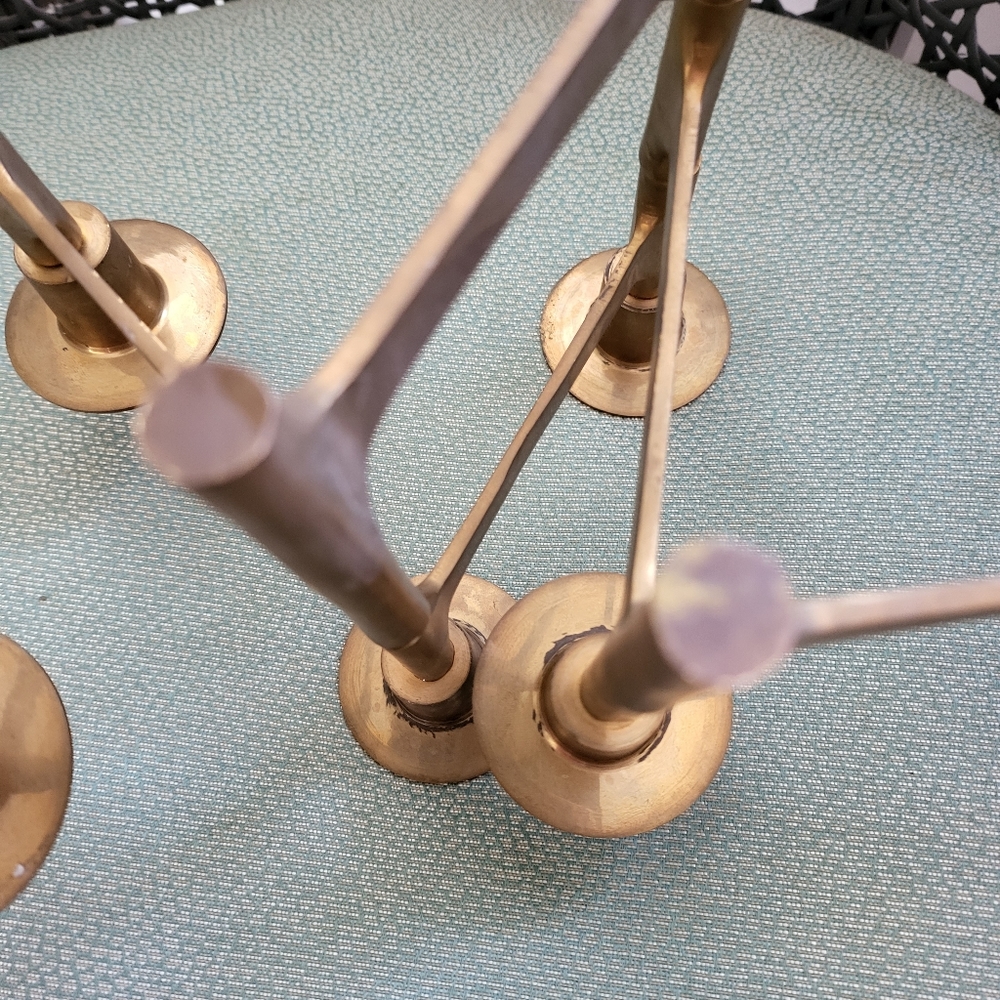 MID-CENTURY Modern Brass Articulating Danish Candle Holder - Picture 5 of 14